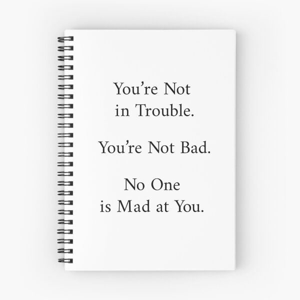 Item preview, You’re Not in Trouble. You’re Not Bad. No One is Mad at You.  -  Black Font Version designed and sold by SarahDahlinger.