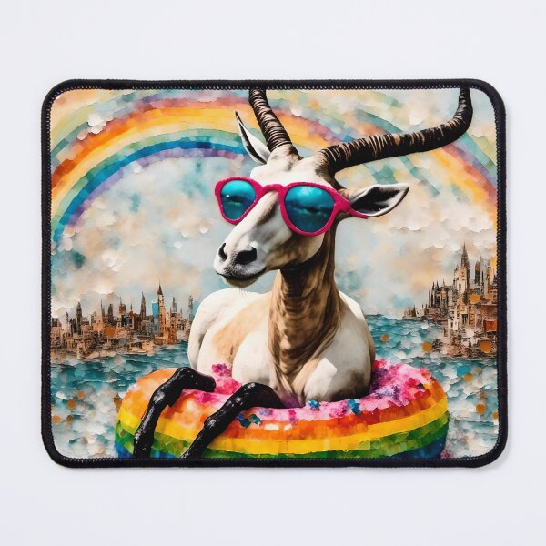 Item preview, Oryx floating on the river designed and sold by Angelandspot.
