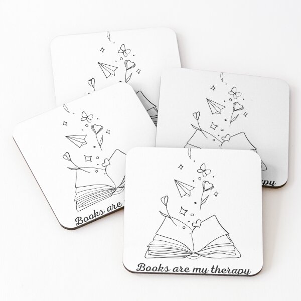 Item preview, Books are my therapy designed and sold by WearyWhimsy.