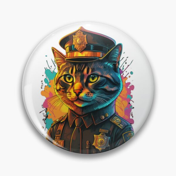 Artikelvorschau, Polizist Katze entworfen und verkauft von PatronesKawai.