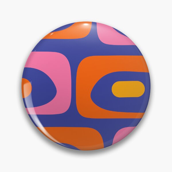 Item preview, Colorful Mid Century Modern Piquet Minimalist Abstract Blue Pink Orange designed and sold by kierkegaard.
