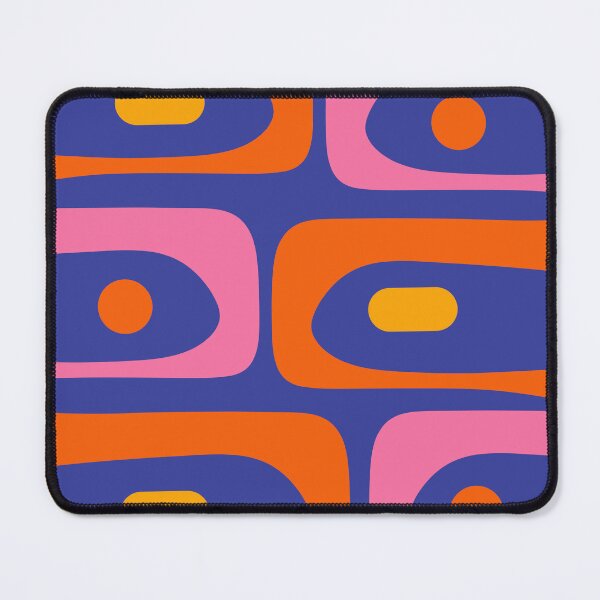 Item preview, Colorful Mid Century Modern Piquet Minimalist Abstract Blue Pink Orange designed and sold by kierkegaard.