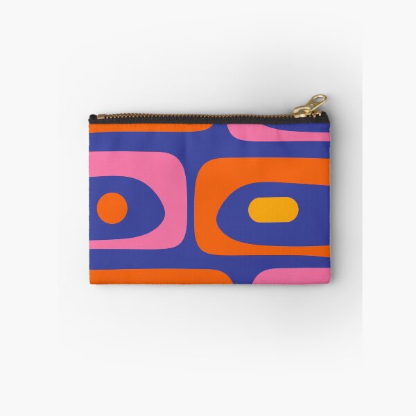 Item preview, Colorful Mid Century Modern Piquet Minimalist Abstract Blue Pink Orange designed and sold by kierkegaard.
