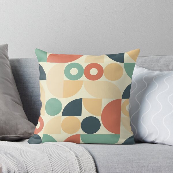 Petrol and Cinnamon Throw Pillow