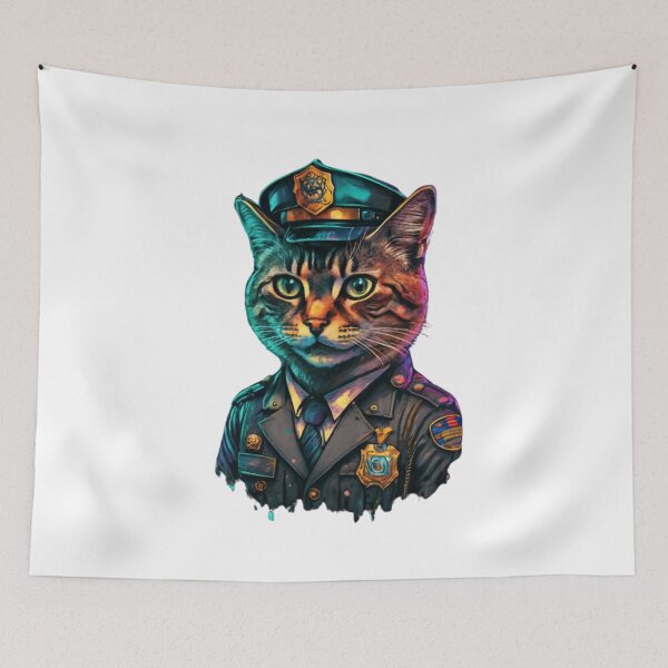Item preview, Police officer cat designed and sold by PatronesKawai.