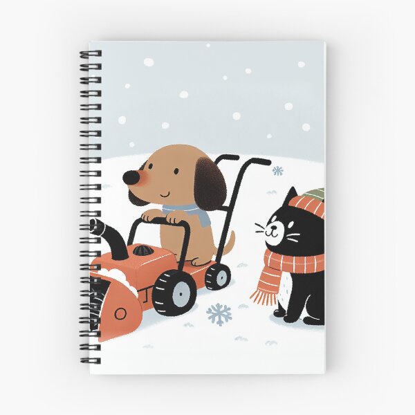 Item preview, Snow Blower Fantasy with Dachshund and Black Cat designed and sold by zzz888.