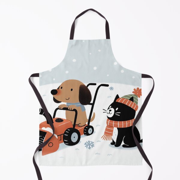 Item preview, Snow Blower Fantasy with Dachshund and Black Cat designed and sold by zzz888.