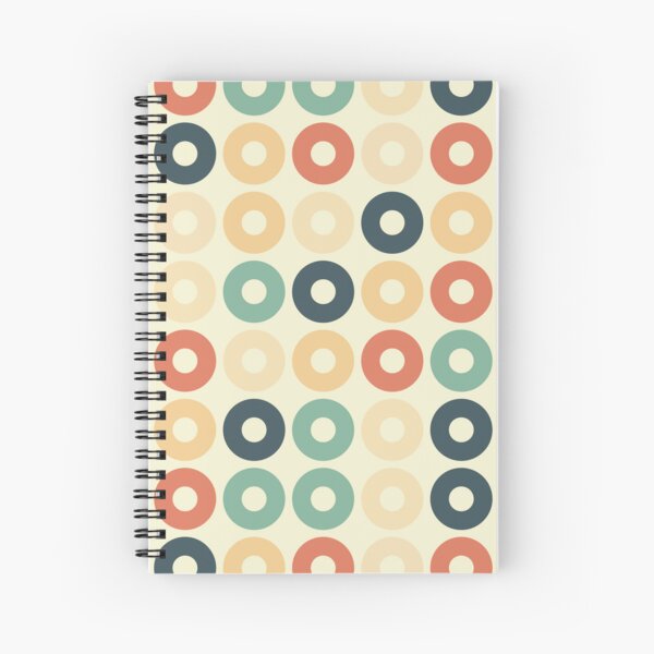 Petrol and Cinnamon circles Spiral Notebook