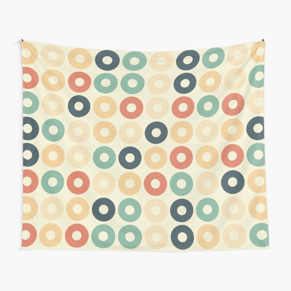 Petrol and Cinnamon circles Tapestry