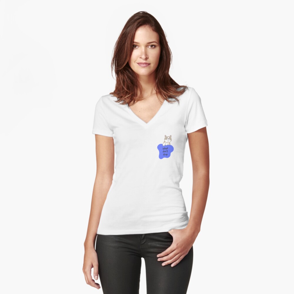 Item preview, Fitted V-Neck T-Shirt designed and sold by pepperspals.