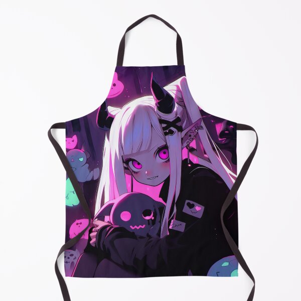 Item preview, Cute Horned Goth Elf Anime Girl designed and sold by bubblegoth.