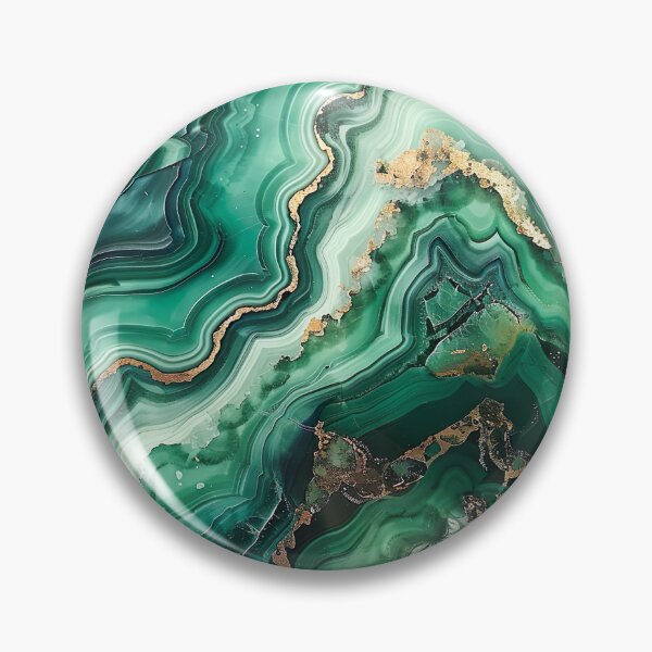Item preview, Abstract Art Malachit Stone Slab Blue Green Beige designed and sold by fluffstuffgifts.