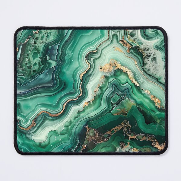 Item preview, Abstract Art Malachit Stone Slab Blue Green Beige designed and sold by fluffstuffgifts.