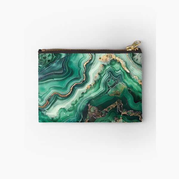 Item preview, Abstract Art Malachit Stone Slab Blue Green Beige designed and sold by fluffstuffgifts.