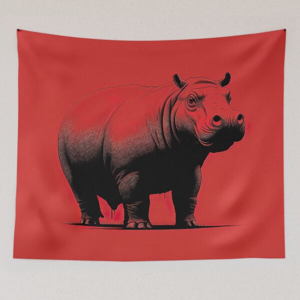 Item preview, Hippo | Red minimalism designed and sold by ComicsFactory.