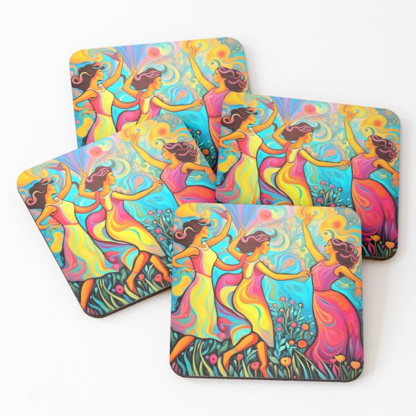 Item preview, Three girls dance happily designed and sold by Owl-o-the-wisp.