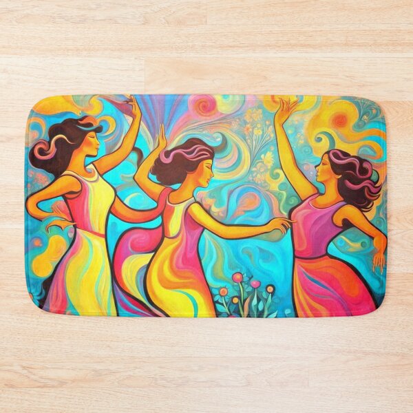 Item preview, Three girls dance happily designed and sold by Owl-o-the-wisp.