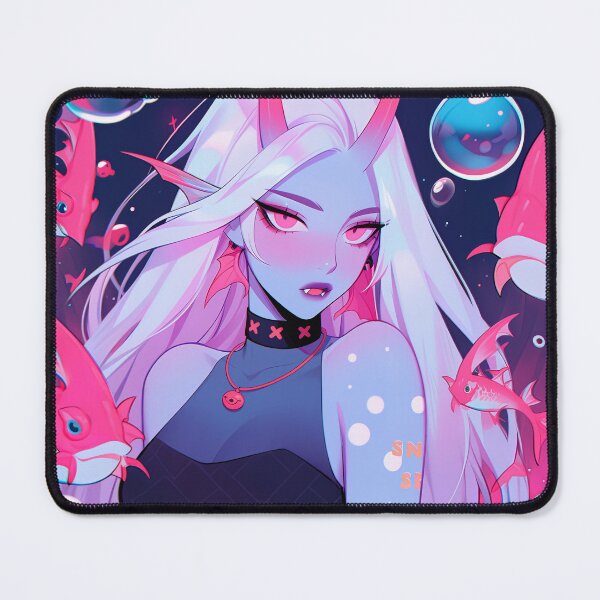 Item preview, Neon Pink Aquatic Fantasy Elf Anime Girl designed and sold by bubblegoth.