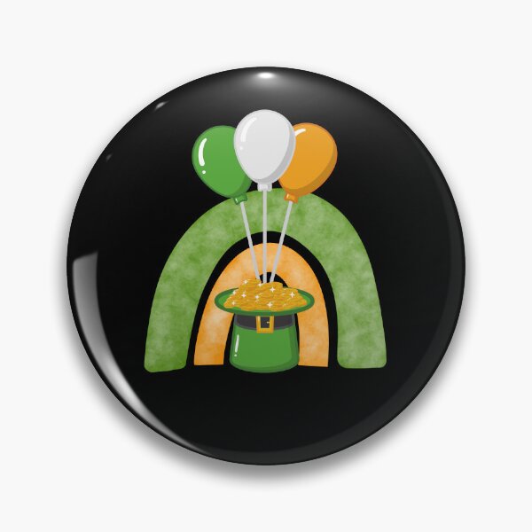 Item preview, Happy St. Patrick's Day! Celebrate with balloons in the colors of the Irish flag and a gold hat designed and sold by UnCoverDesign.