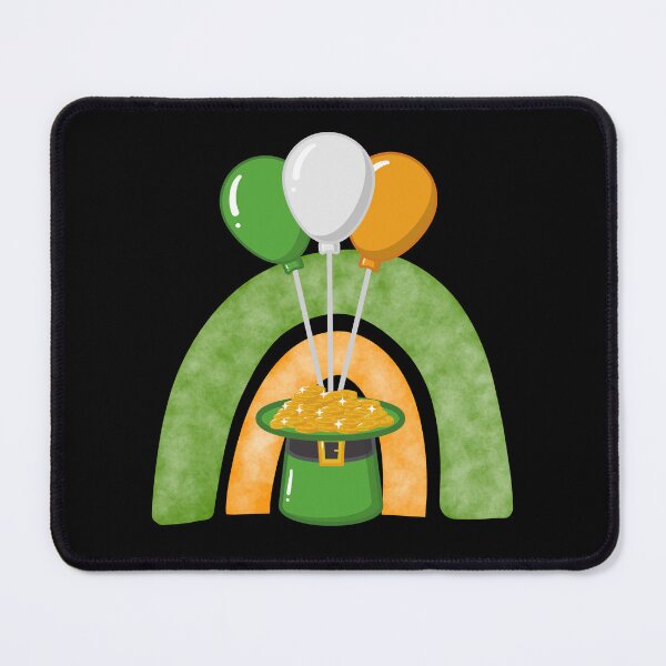 Item preview, Happy St. Patrick's Day! Celebrate with balloons in the colors of the Irish flag and a gold hat designed and sold by UnCoverDesign.