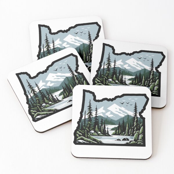 Item preview, Oregon map and landscape designed and sold by landscapeworlds.