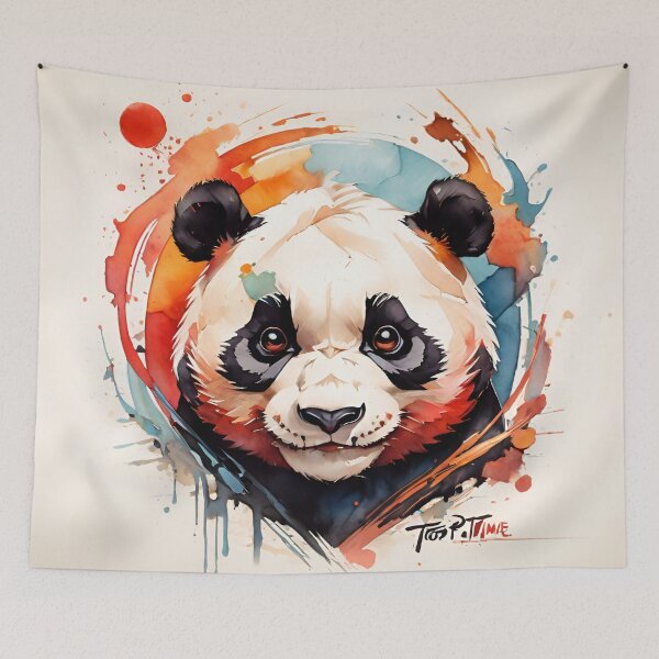 Item preview, Colorful Panda Drawing designed and sold by PolygonPinnacle.