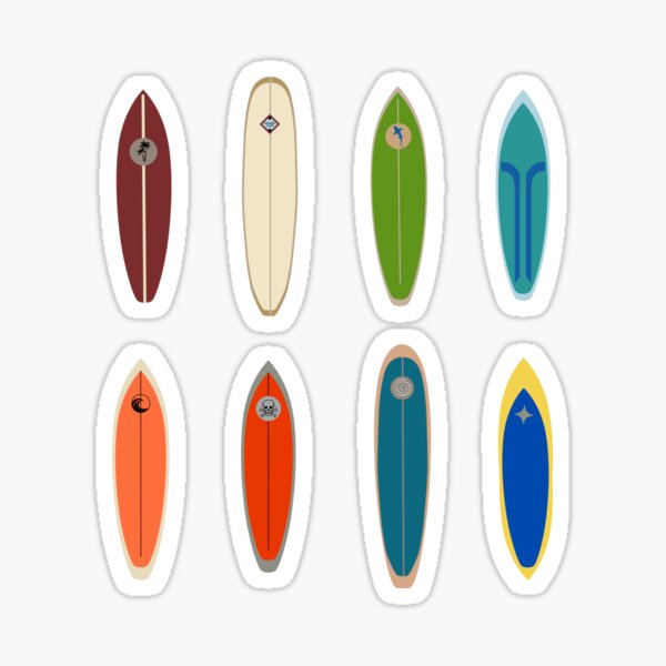 Aperçu de l'œuvre Surfboard Art - surfez sur toile, autocollants de surf, conception et décoration de planche de surf colorée créée et vendue par rllgrck.
