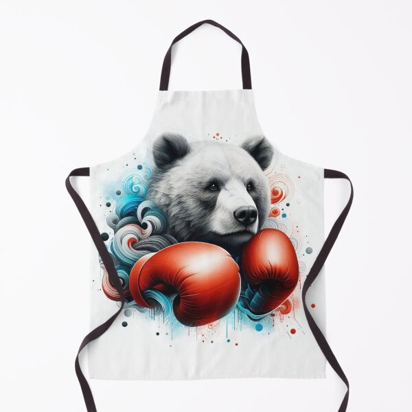 Item preview, Boxing Bear Red Gloves Colorful  designed and sold by Martial-Art-23.