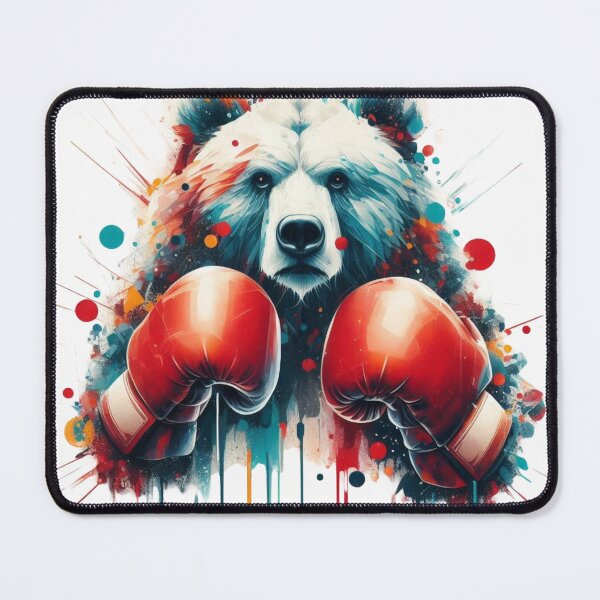 Item preview, Boxing Bear Red Gloves Dots Colorful designed and sold by Martial-Art-23.