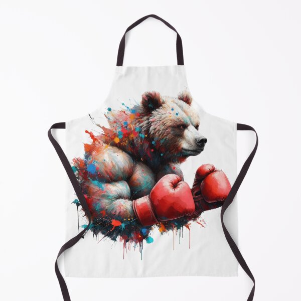 Item preview, Boxing Bear Red Gloves Splash of Colors designed and sold by Martial-Art-23.