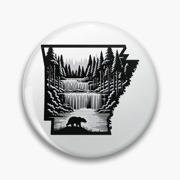 Item preview, Arkansas map and landscape designed and sold by landscapeworlds.