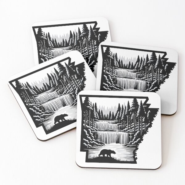 Item preview, Arkansas map and landscape designed and sold by landscapeworlds.