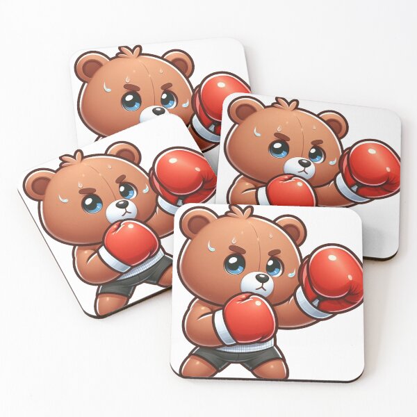 Item preview, Cute Boxing Bear Red Gloves Ready to Fight designed and sold by Martial-Art-23.