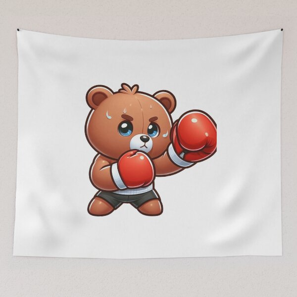 Item preview, Cute Boxing Bear Red Gloves Ready to Fight designed and sold by Martial-Art-23.