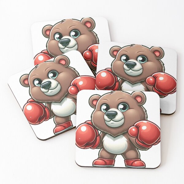 Item preview, Cute Boxing Bear Red Gloves Cartoon designed and sold by Martial-Art-23.