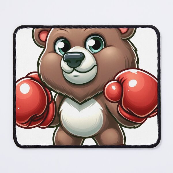 Item preview, Cute Boxing Bear Red Gloves Cartoon designed and sold by Martial-Art-23.
