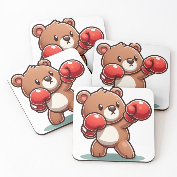 Item preview, Cute Boxing Bear Red Gloves  designed and sold by Martial-Art-23.