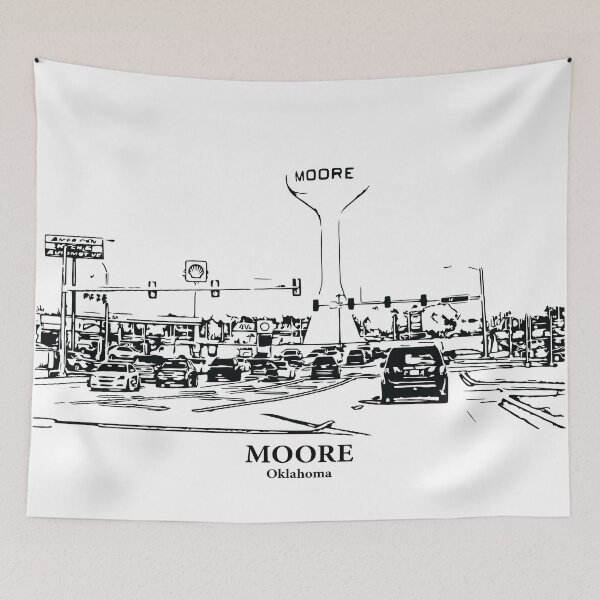 Artikelvorschau, Moore – Oklahoma entworfen und verkauft von Lakeric Cityscapes.