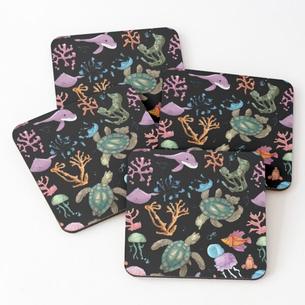 Item preview, Ocean Opus: Whimsical Sea Creatures Pattern Art designed and sold by DunuStore.
