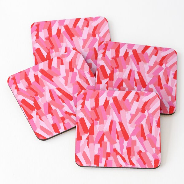 Item preview, Red and Pink Brush Strokes Pattern designed and sold by OneThreeSix.
