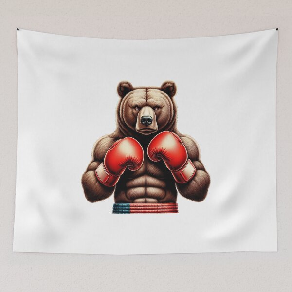 Item preview, Red Gloves Boxing Bear  designed and sold by Martial-Art-23.
