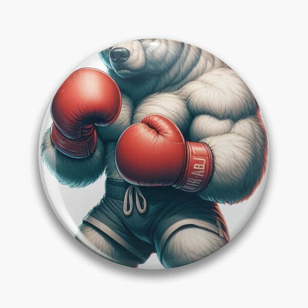 Item preview, Red Gloves Boxing White Bear  designed and sold by Martial-Art-23.