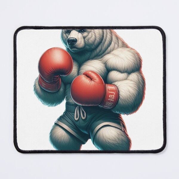 Item preview, Red Gloves Boxing White Bear designed and sold by Martial-Art-23.