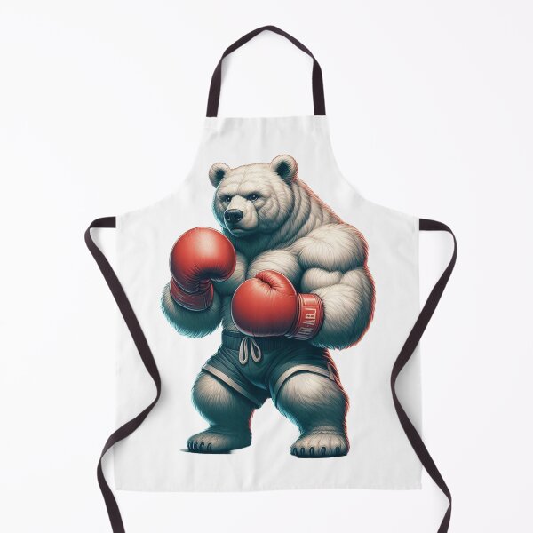 Item preview, Red Gloves Boxing White Bear designed and sold by Martial-Art-23.