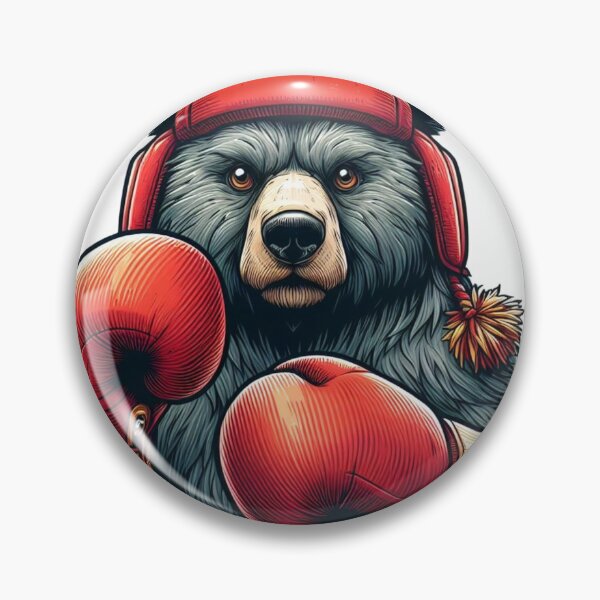 Item preview, Red Gloves Boxing Bear With Hat designed and sold by Martial-Art-23.