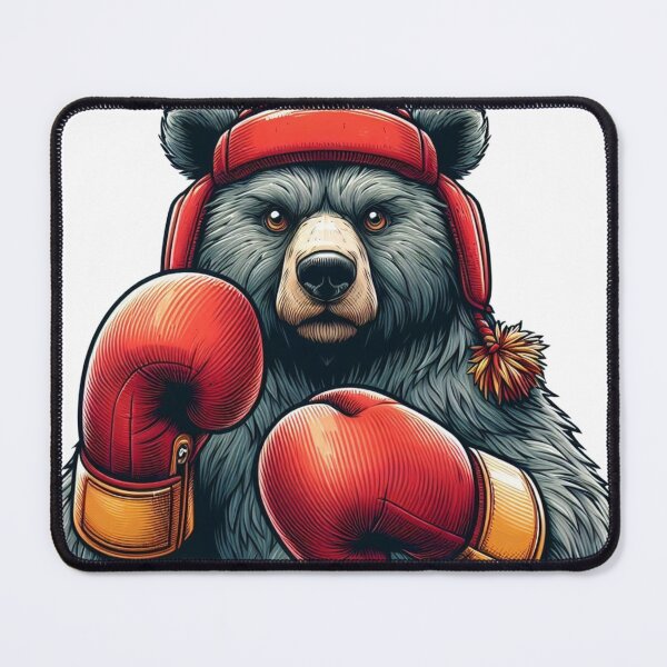 Item preview, Red Gloves Boxing Bear With Hat designed and sold by Martial-Art-23.