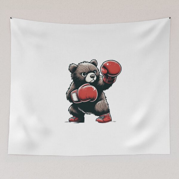 Item preview, Red Gloves Boxing Bear Cute Little  designed and sold by Martial-Art-23.