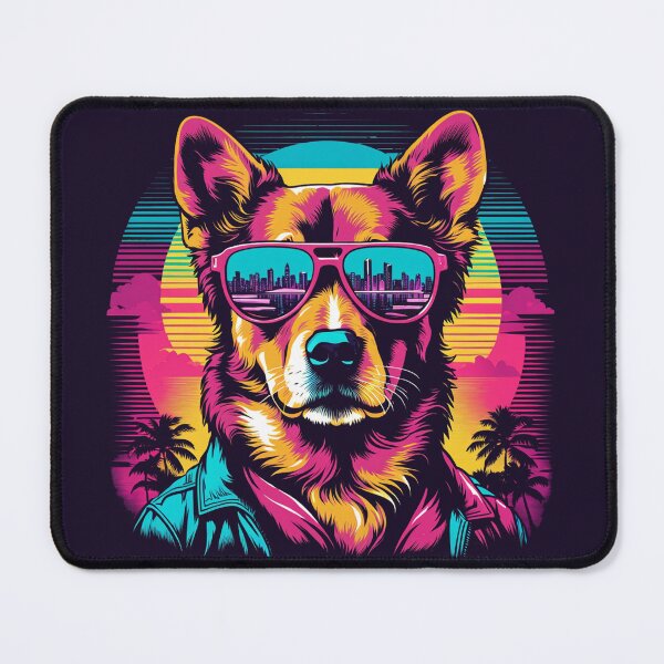 Item preview, Dog with glasses because even canine expressions become more intriguing with a touch of style designed and sold by Pulsant Paintings.