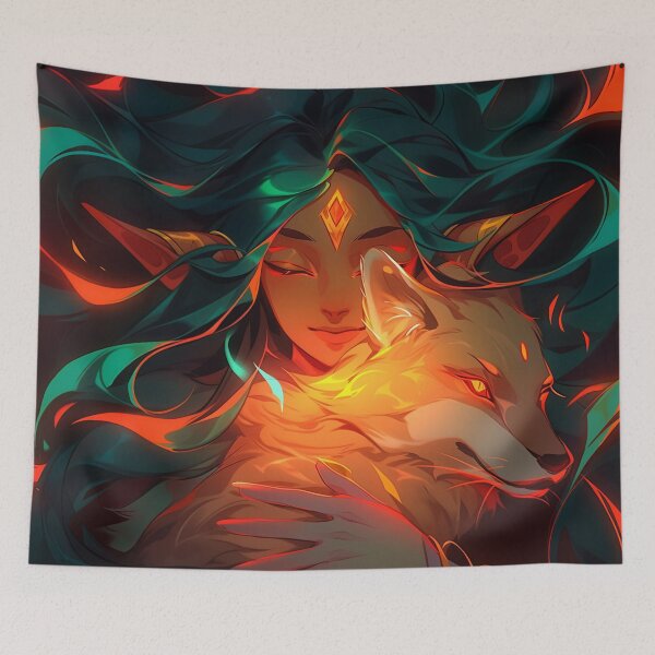 Item preview, Spiritual Ember Forest Guardian Anime Girl designed and sold by bubblegoth.