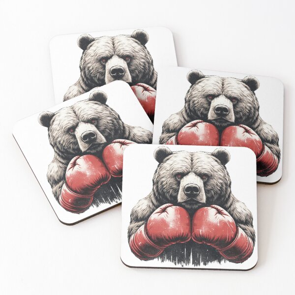 Artikelvorschau, Boxing Bear Red Brown Bear Fighter entworfen und verkauft von Martial-Art-23.